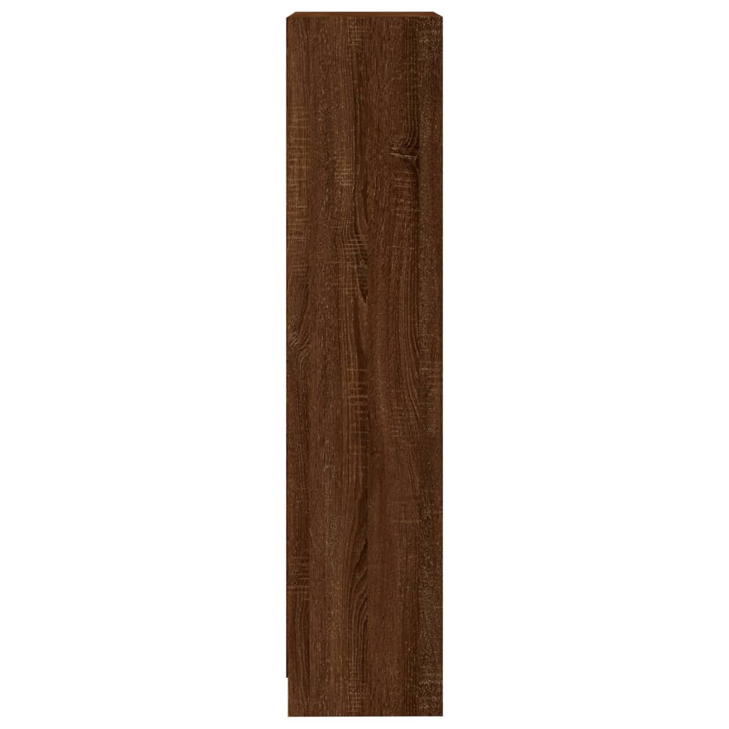 vidaXL Bücherregal 3 Fächer Braun Eichen-Optik 40x24x109 cm
