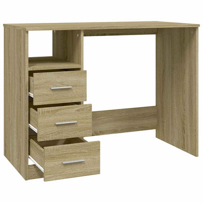 vidaXL Bureau avec tiroirs Chêne Sonoma 102x50x76 cm