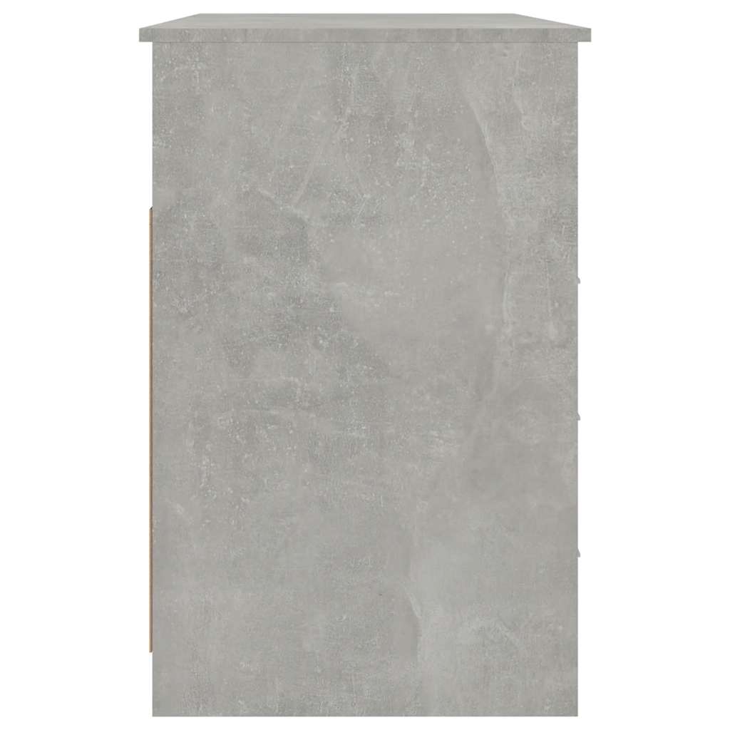 vidaXL Schreibtisch mit Schubladen Betongrau 102x50x76cm Holzwerkstoff