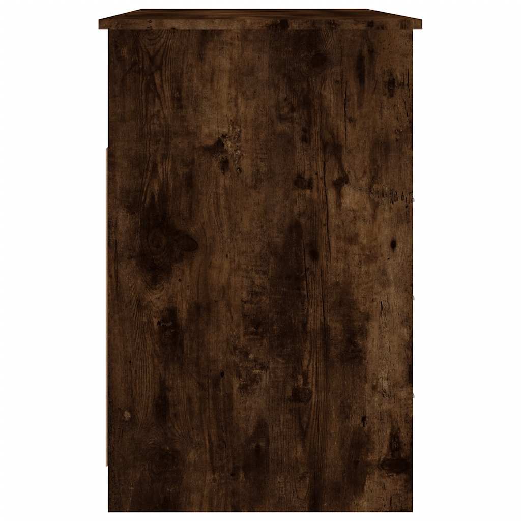 vidaXL Schreibtisch mit Schubladen Räuchereiche 102x50x76 cm