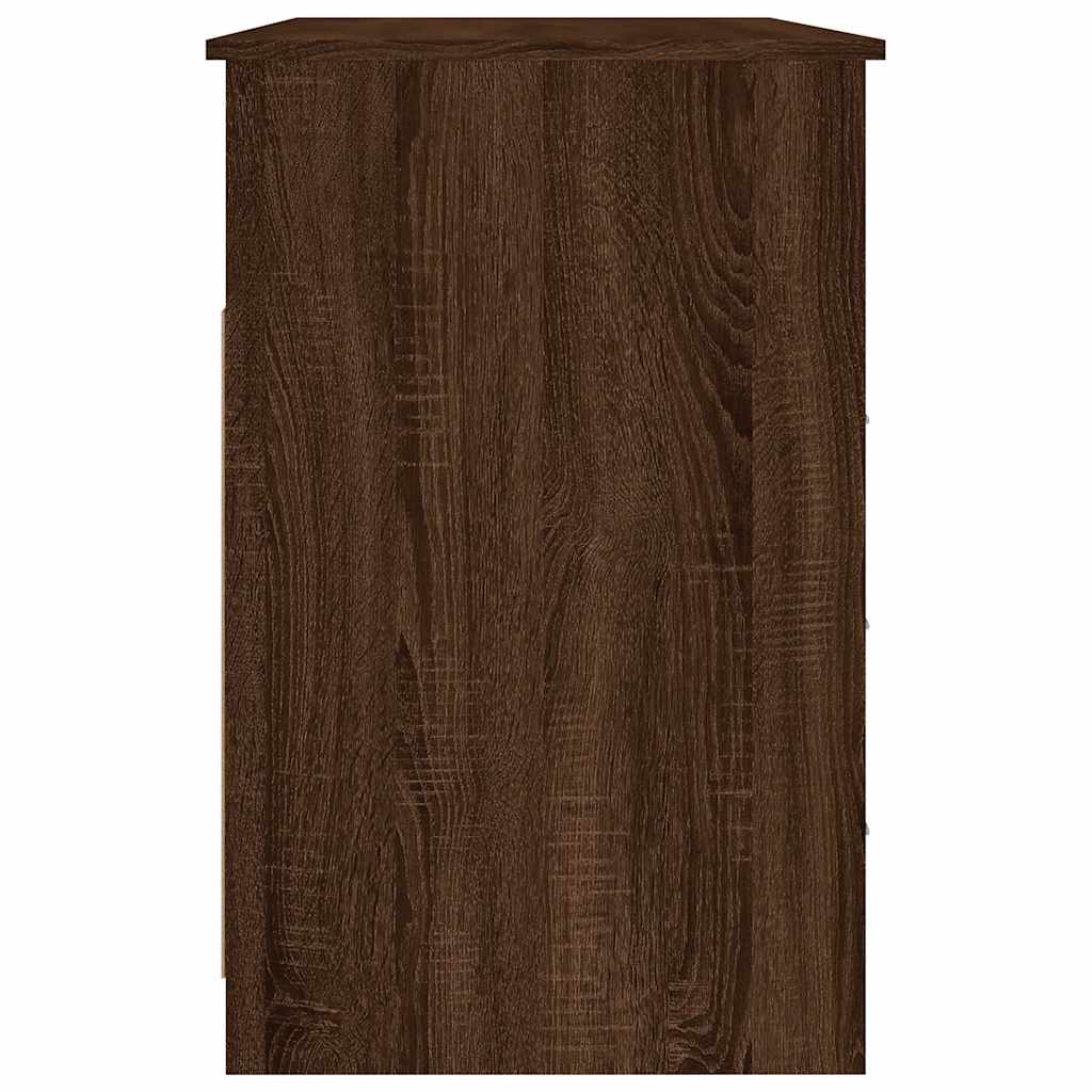 vidaXL Schreibtisch mit Schubladen Braun Eichen-Optik 102x50x76 cm
