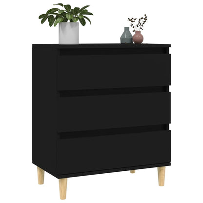 vidaXL Buffet noir 60x35x70 cm en bois d'ingénierie