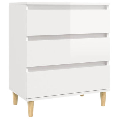 vidaXL Buffet haut brillant blanc 60x35x70 cm Bois d'ingénierie