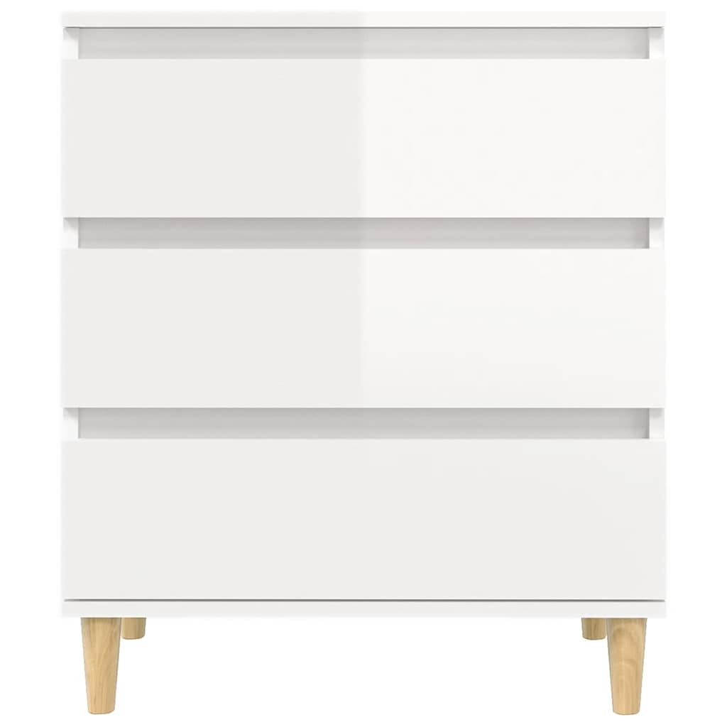 vidaXL Buffet haut brillant blanc 60x35x70 cm Bois d'ingénierie