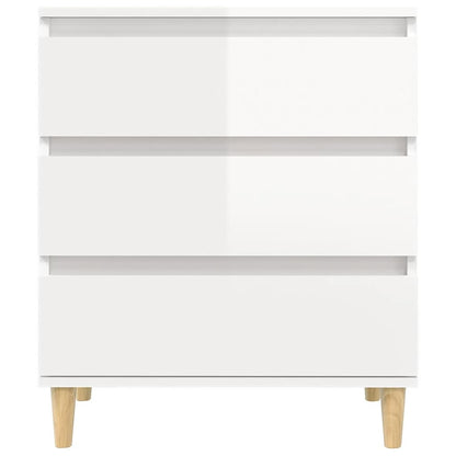 vidaXL Buffet haut brillant blanc 60x35x70 cm Bois d'ingénierie