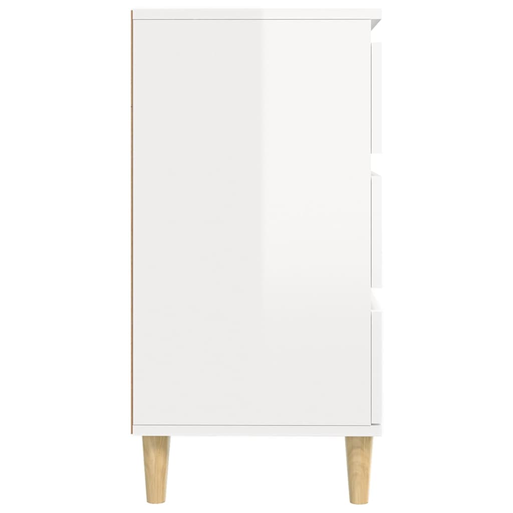 vidaXL Buffet haut brillant blanc 60x35x70 cm Bois d'ingénierie