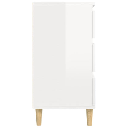 vidaXL Buffet haut brillant blanc 60x35x70 cm Bois d'ingénierie