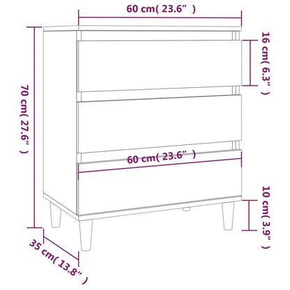 vidaXL Buffet haut brillant blanc 60x35x70 cm Bois d'ingénierie