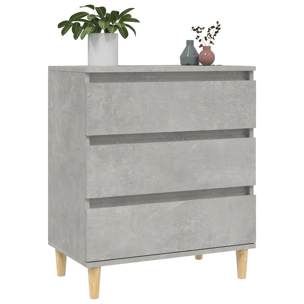 vidaXL Buffet gris béton 60x35x70 cm Bois d'ingénierie