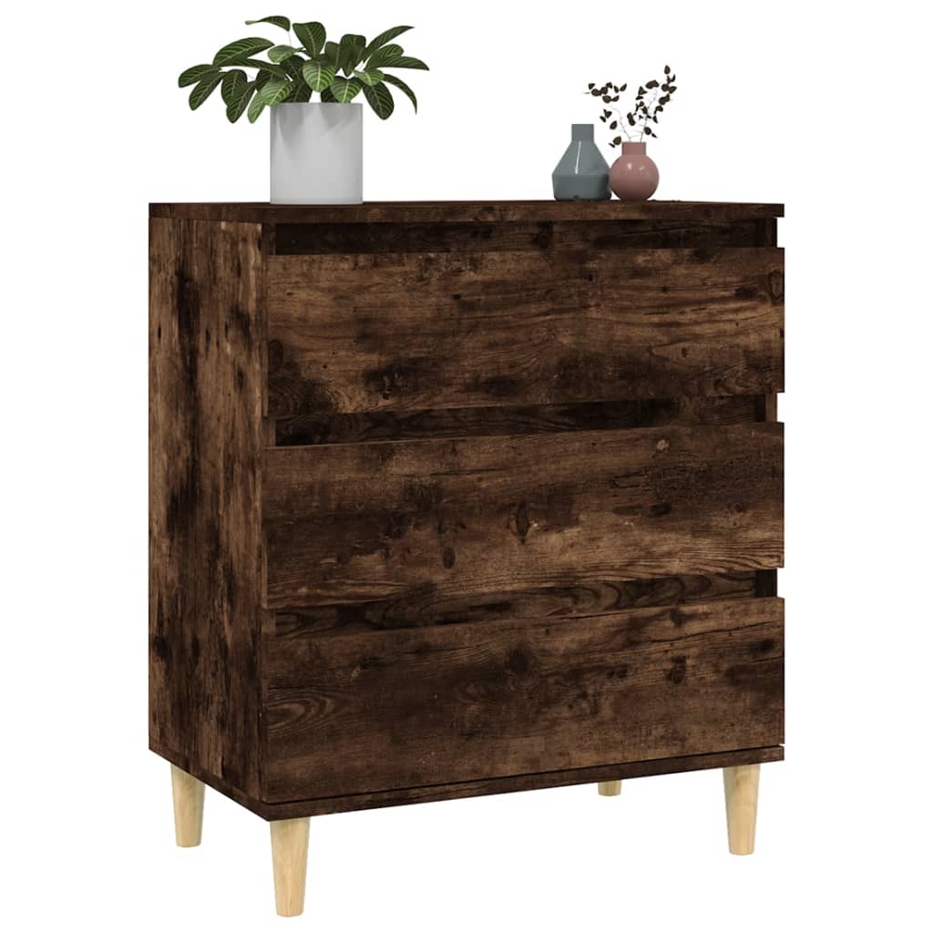 vidaXL Commode Chêne fumé 60x35x70 cm Bois d'ingénierie