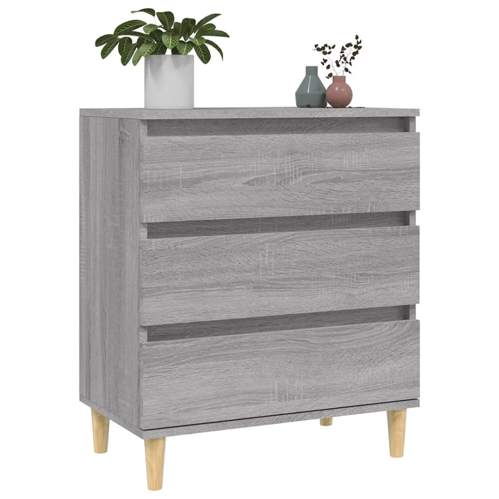 vidaXL Buffet gris Sonoma 60x35x70 cm bois d'ingénierie