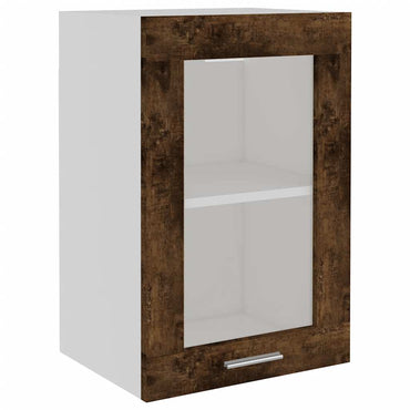 vidaXL Hängeschrank Lyon Glas Räuchereiche 40x31x60 cm Holzwerkstoff
