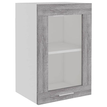 vidaXL Hängeschrank Lyon Glas Grau Sonoma 40x31x60 cm Holzwerkstoff
