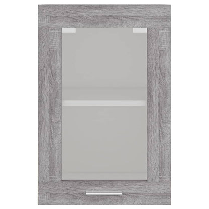vidaXL Hängeschrank Lyon Glas Grau Sonoma 40x31x60 cm Holzwerkstoff