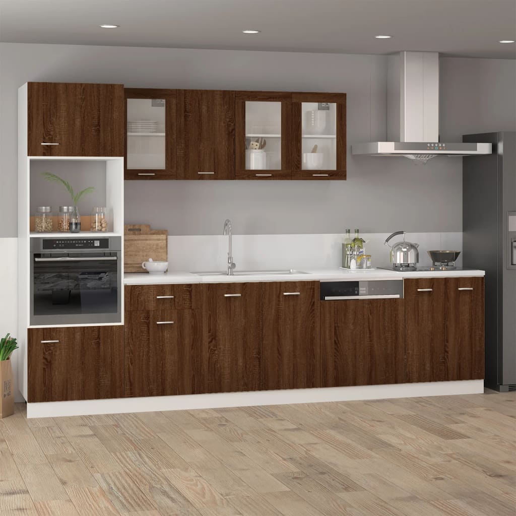 vidaXL Hängeschrank Lyon Braun Eichen-Optik 39,5x31x60 cm Holzwerkstoff
