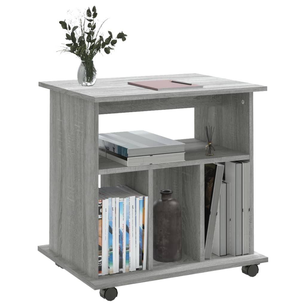 vidaXL Rollschrank Grau Sonoma 60x45x60 cm Holzwerkstoff