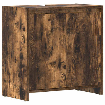 vidaXL Badschrank Räuchereiche 60x33x61 cm Holzwerkstoff