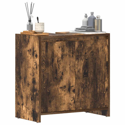 vidaXL Badschrank Räuchereiche 60x33x61 cm Holzwerkstoff