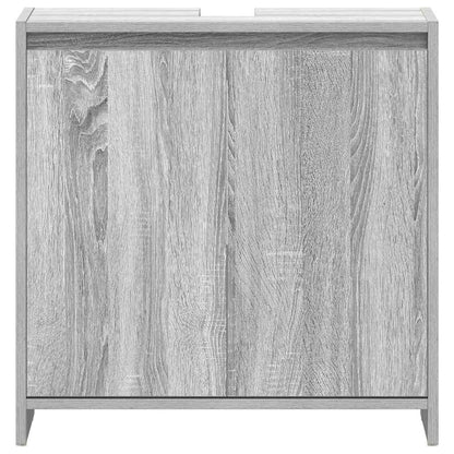 vidaXL Badschrank Grau Sonoma 60x33x61 cm Holzwerkstoff