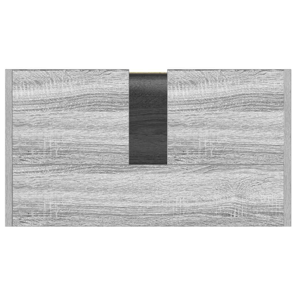 vidaXL Badschrank Grau Sonoma 60x33x61 cm Holzwerkstoff