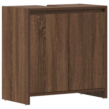 vidaXL Badschrank Braun Eichen-Optik 60x33x61 cm Holzwerkstoff