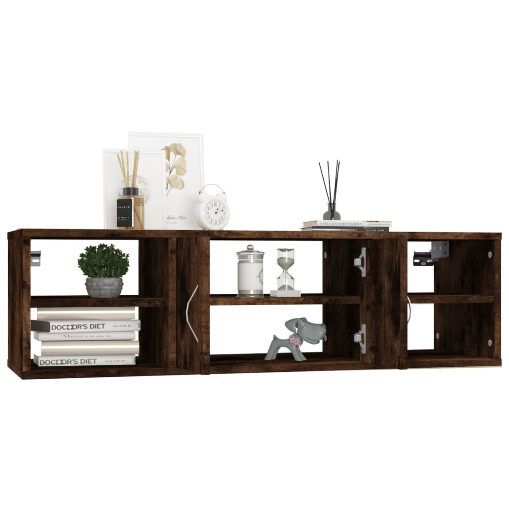 vidaXL Wandregal Räuchereiche 102x30x29 cm Holzwerkstoff