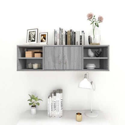 vidaXL Wandregal Grau Sonoma 102x30x29 cm Holzwerkstoff