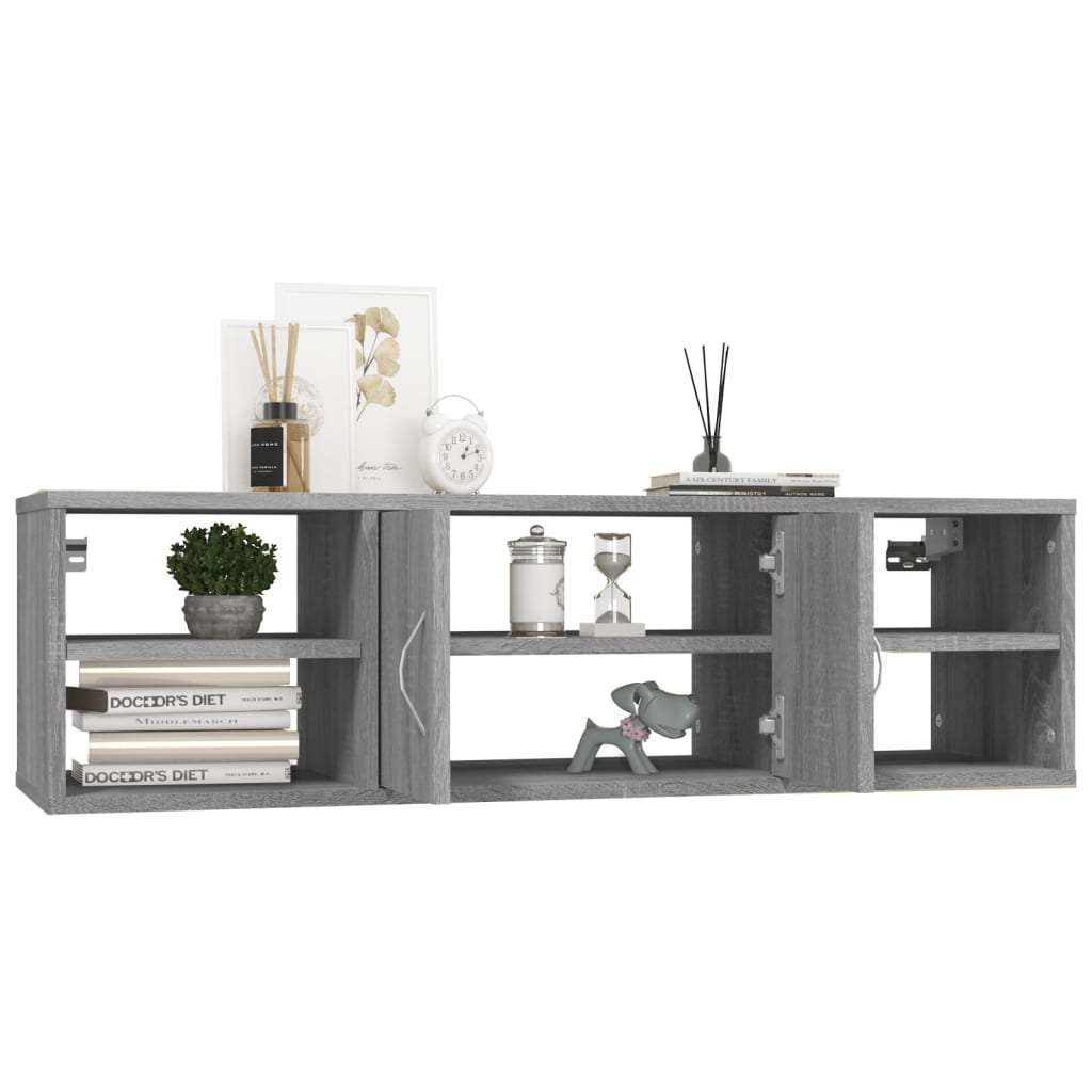 vidaXL Wandregal Grau Sonoma 102x30x29 cm Holzwerkstoff