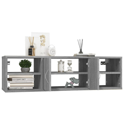 vidaXL Wandregal Grau Sonoma 102x30x29 cm Holzwerkstoff