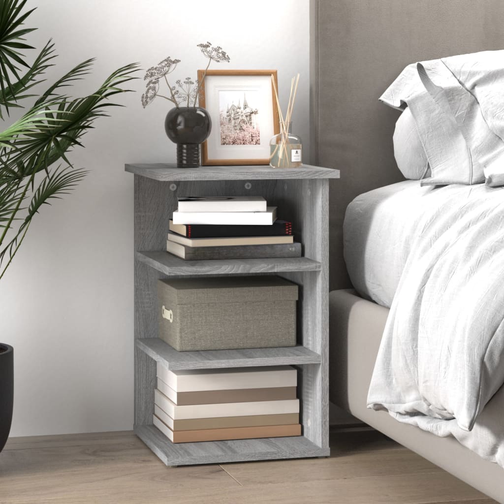 vidaXL Étagère d'appoint grise Sonoma 35x35x55 cm Bois d'ingénierie