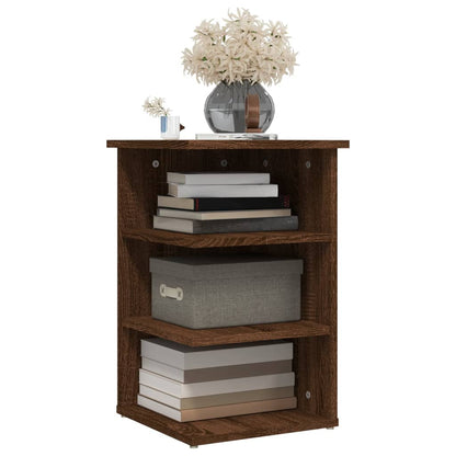 vidaXL Étagère d'appoint Chêne marron 35x35x55 cm Bois d'ingénierie
