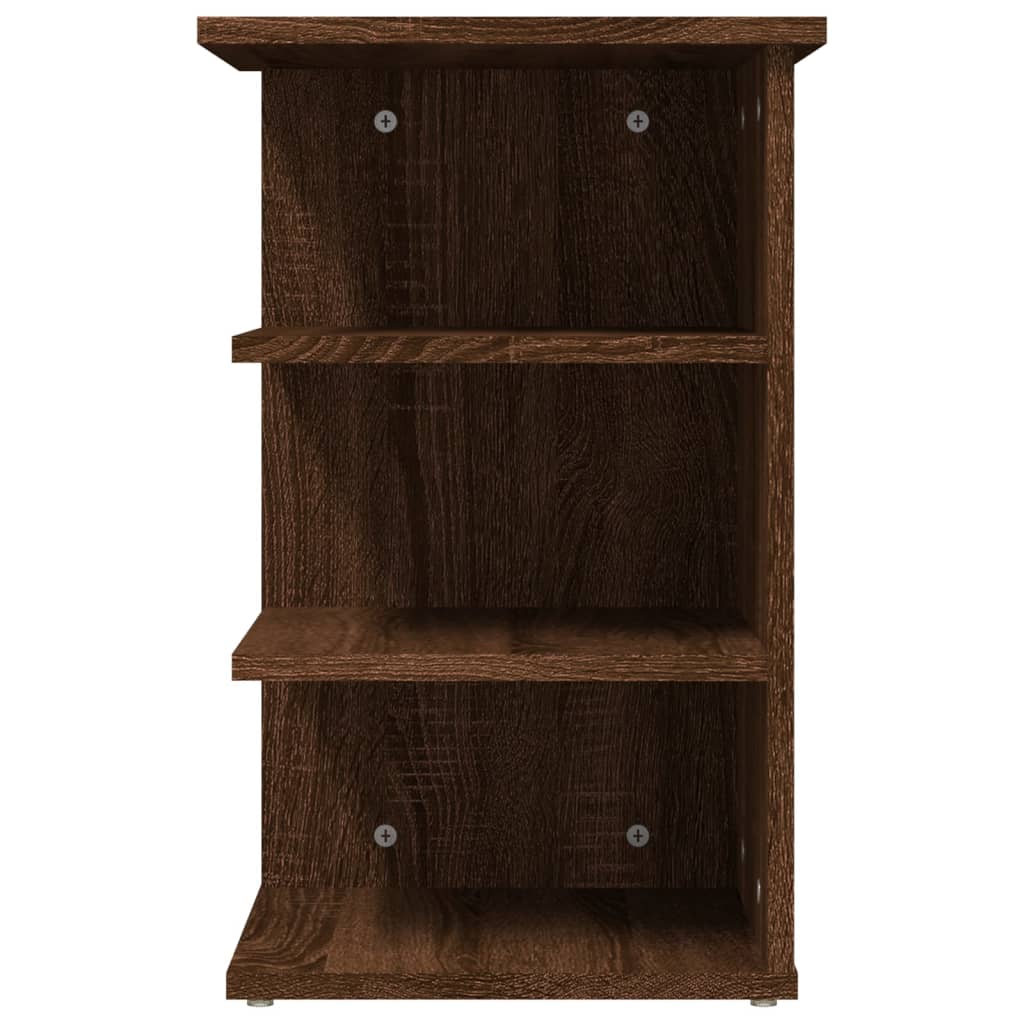 vidaXL Étagère d'appoint Chêne marron 35x35x55 cm Bois d'ingénierie