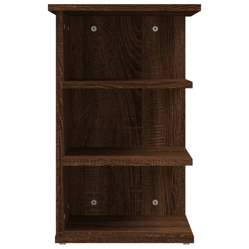 vidaXL Étagère d'appoint Chêne marron 35x35x55 cm Bois d'ingénierie