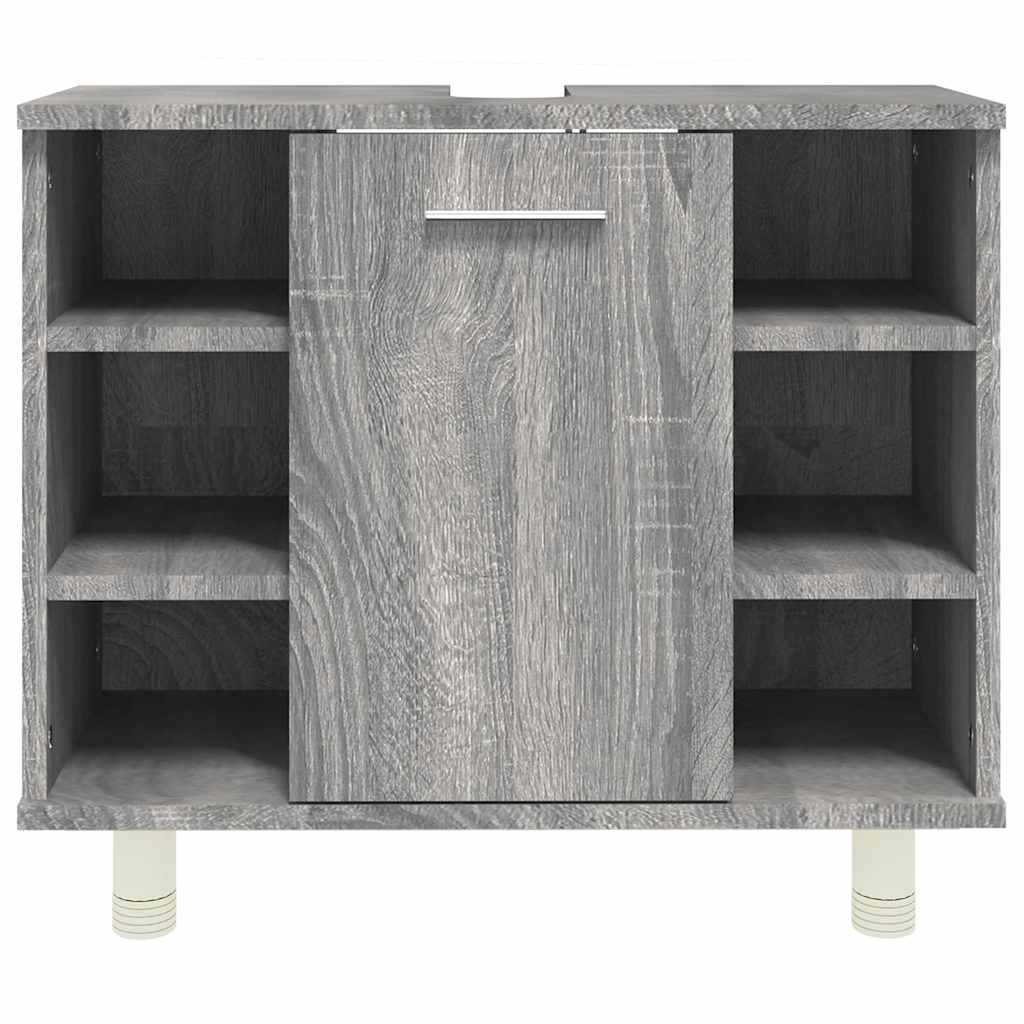 vidaXL Badschrank Grau Sonoma 60x32x53,5 cm Holzwerkstoff