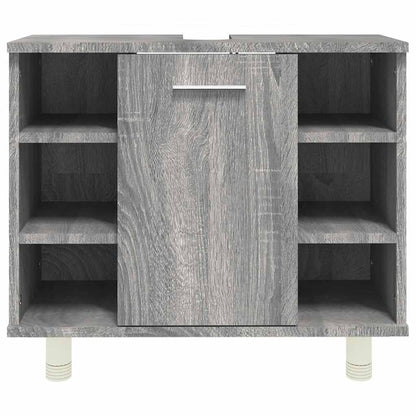 vidaXL Badschrank Grau Sonoma 60x32x53,5 cm Holzwerkstoff
