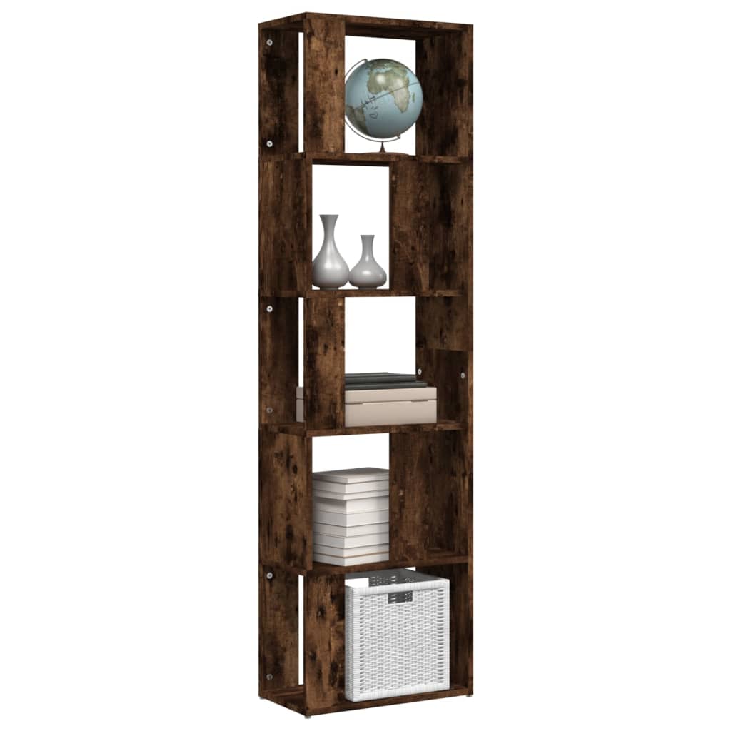 vidaXL Bücherregal Räuchereiche 45x24x160 cm Holzwerkstoff