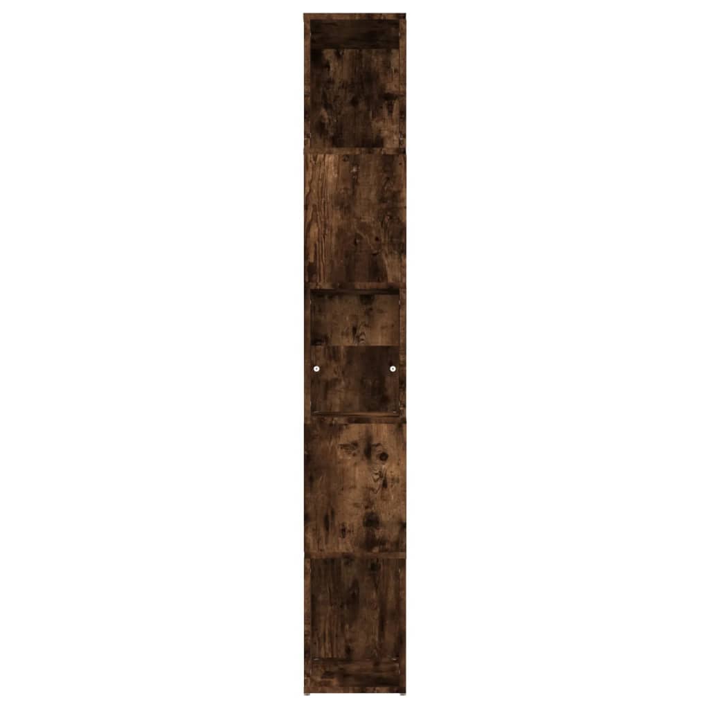 vidaXL Bücherregal Räuchereiche 45x24x160 cm Holzwerkstoff