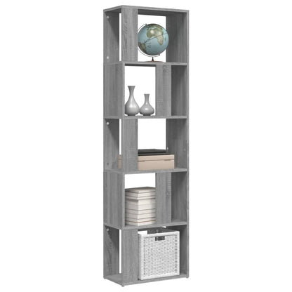 vidaXL Bücherregal Grau Sonoma 45x24x160 cm Holzwerkstoff