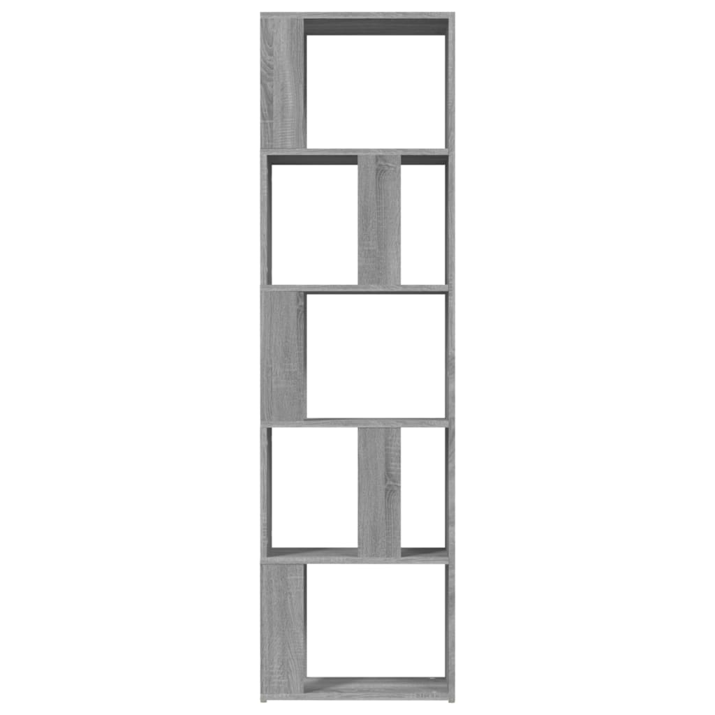vidaXL Bücherregal Grau Sonoma 45x24x160 cm Holzwerkstoff