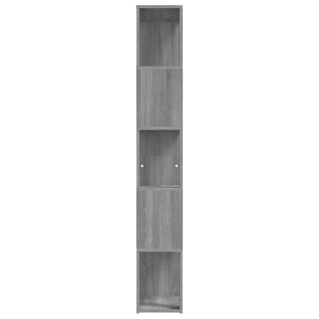 vidaXL Bücherregal Grau Sonoma 45x24x160 cm Holzwerkstoff