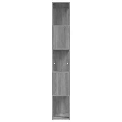 vidaXL Bücherregal Grau Sonoma 45x24x160 cm Holzwerkstoff