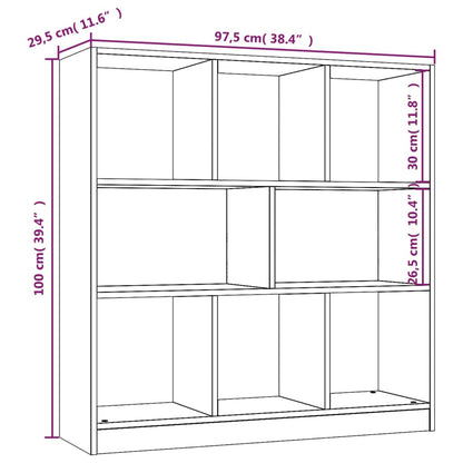 vidaXL Bücherregal Braun Eichen-Optik 97,5x29,5x100 cm Holzwerkstoff