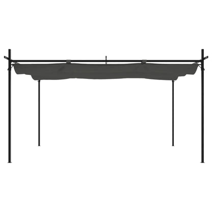 Pergola mit Schiebedach Anthrazit 395x292x230 cm