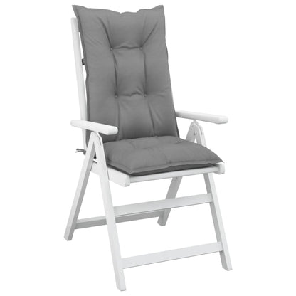 vidaXL Gartenstuhlauflagen für Hochlehner 6 Stk. Grau 120x50x7cm Stoff