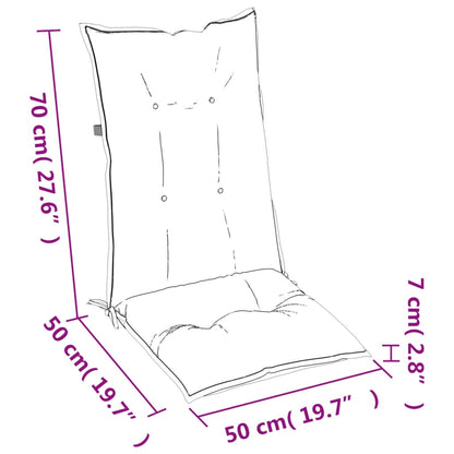 vidaXL Gartenstuhlauflagen für Hochlehner 6 Stk. Grau 120x50x7cm Stoff