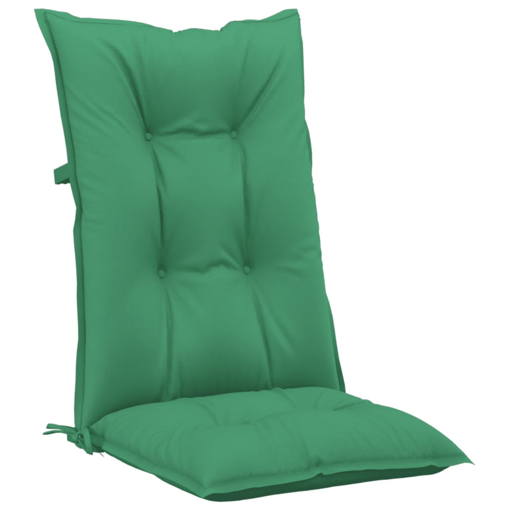 vidaXL Gartenstuhlauflagen für Hochlehner 6 Stk. Grün 120x50x7cm Stoff