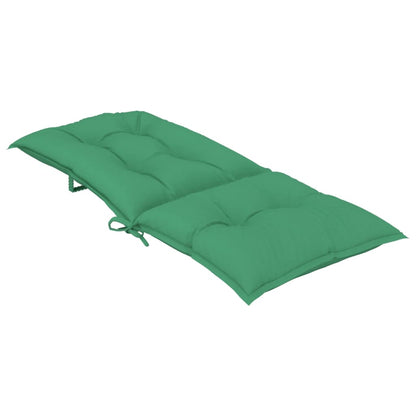 vidaXL Gartenstuhlauflagen für Hochlehner 6 Stk. Grün 120x50x7cm Stoff