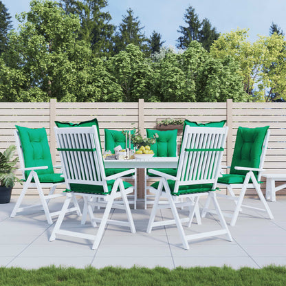 vidaXL Gartenstuhlauflagen für Hochlehner 6 Stk. Grün 120x50x7cm Stoff