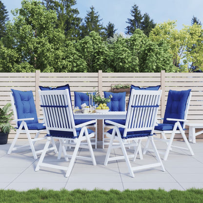 vidaXL Gartenstuhlauflagen für Hochlehner 6 Stk. Königsblau 120x50x7cm
