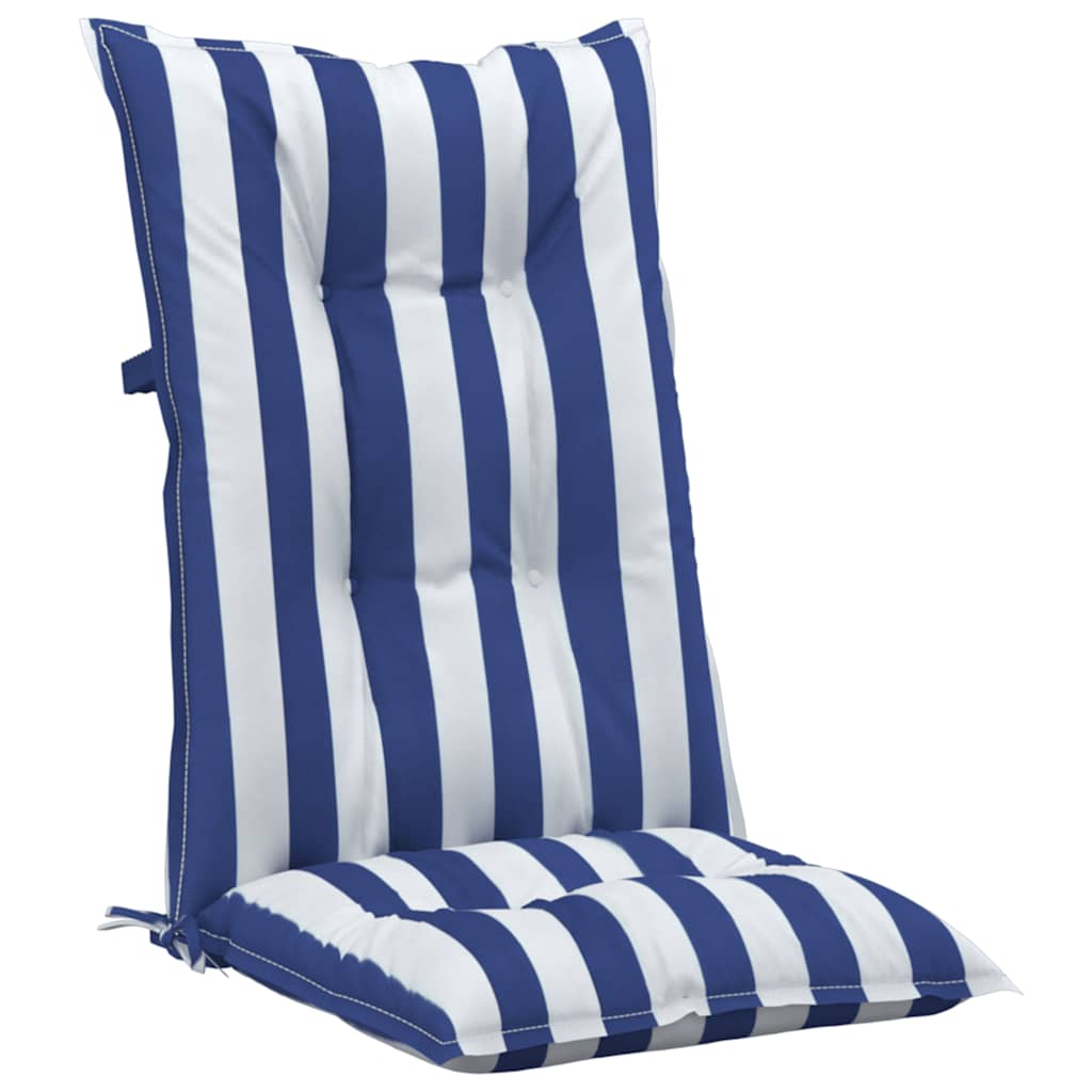 vidaXL Coussins de chaise de jardin pour dossiers hauts 6 pcs 120x50x7 cm Tissu
